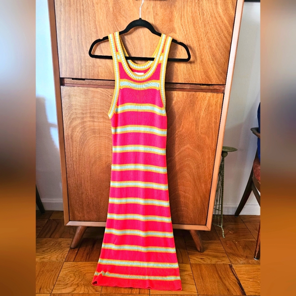 MOTHER | STRIPED KNIT MAXI DRESS | LARGE